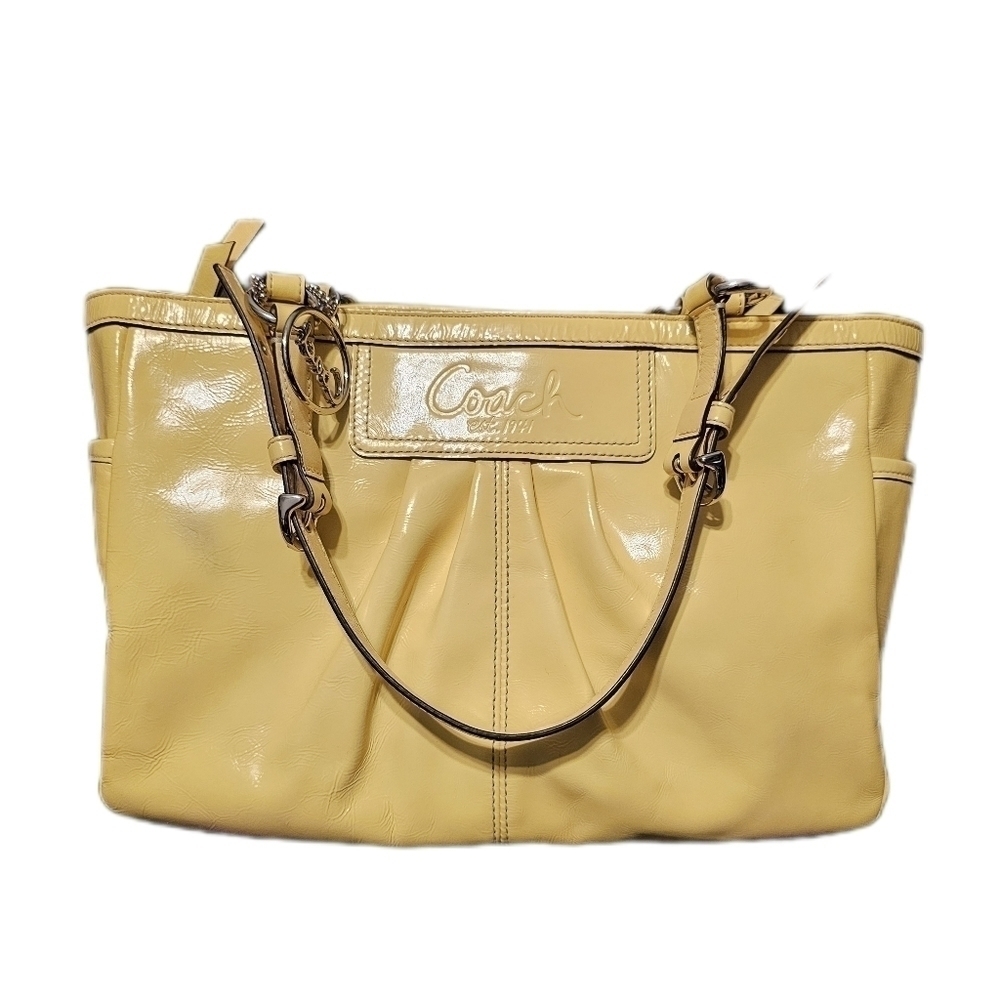 COACH Patent Yellow Gallery Tote